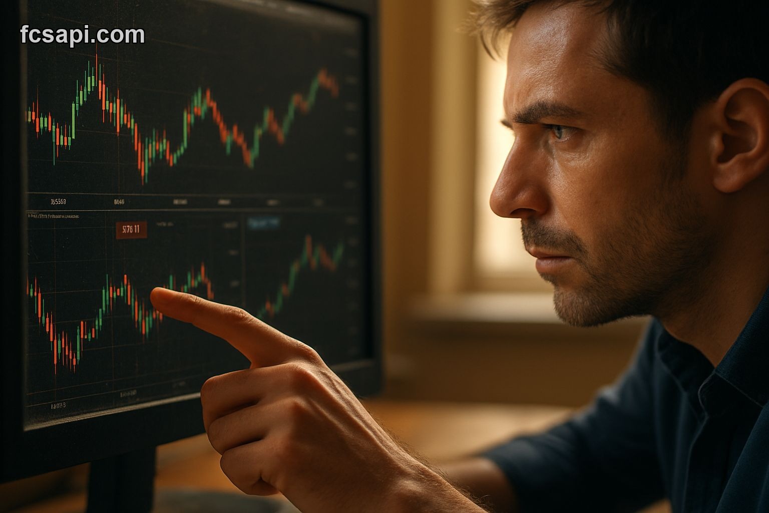 Trader analyzing conflicting BNB charts for buy or sell.