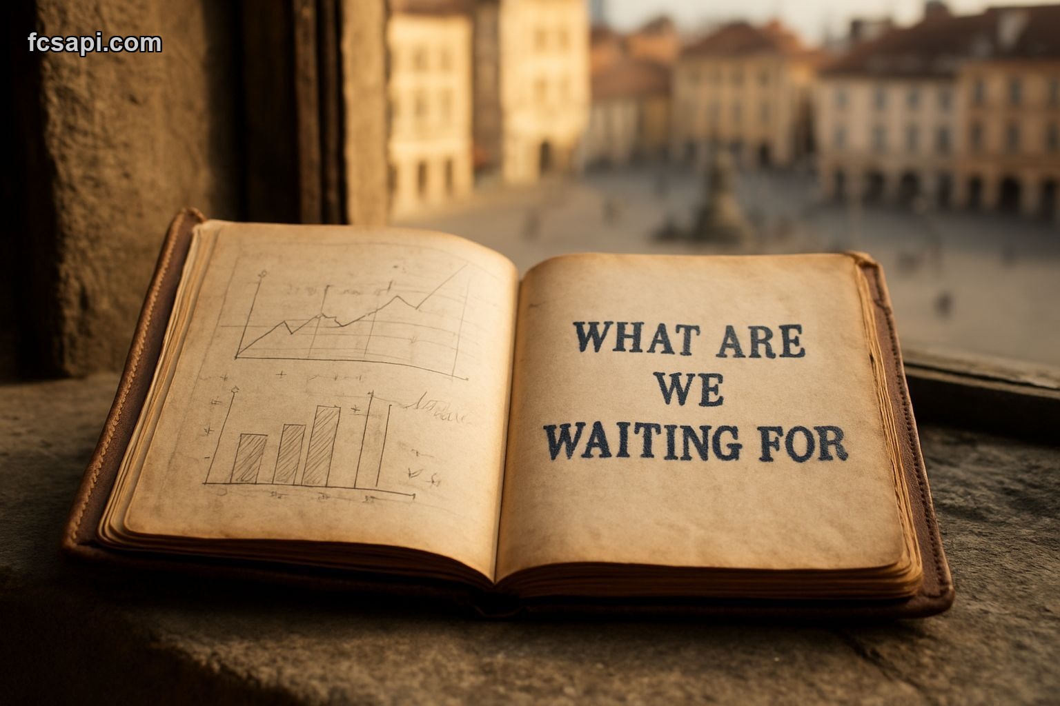 EURUSD forecast written in old ledger overlooking city