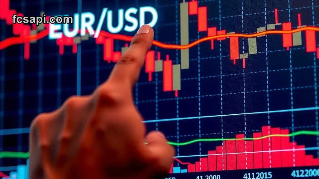 EUR/USD currency pair chart dropping Fed pause February 2026