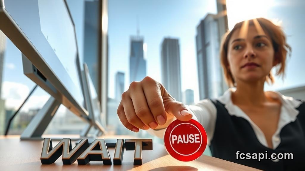 Trader hovering over pause button Federal Reserve rate cut risk 2026