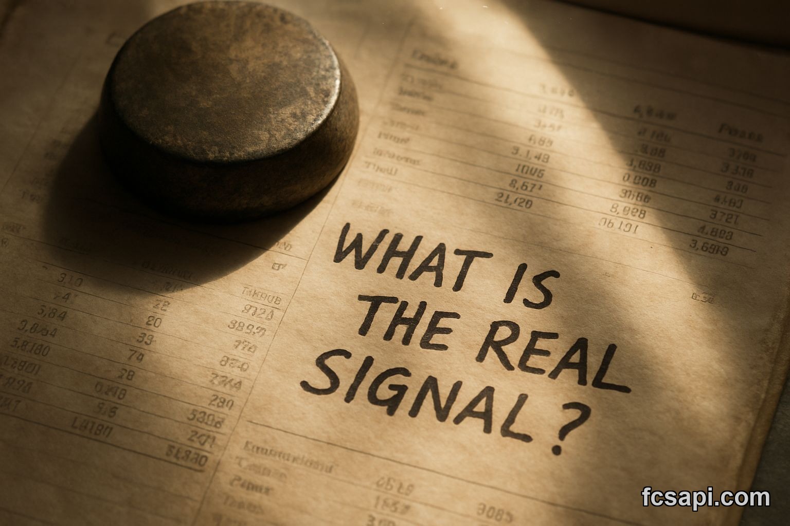 Paperweight on financial report asking "WHAT IS THE REAL SIGNAL?" for USD/ZAR.