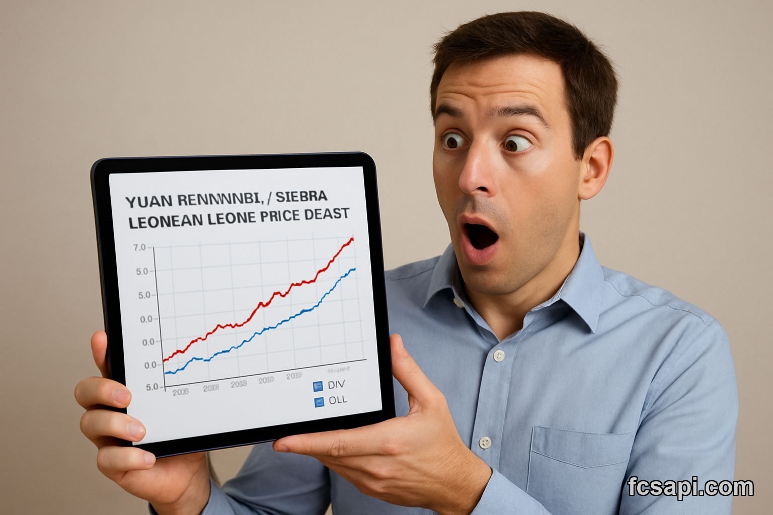 Person reacting to YUAN RENMINBI / SIERRA LEONEAN LEONE forecast data