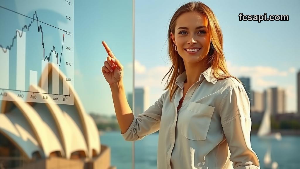 Trader analyzing AUD LBP forecast chart