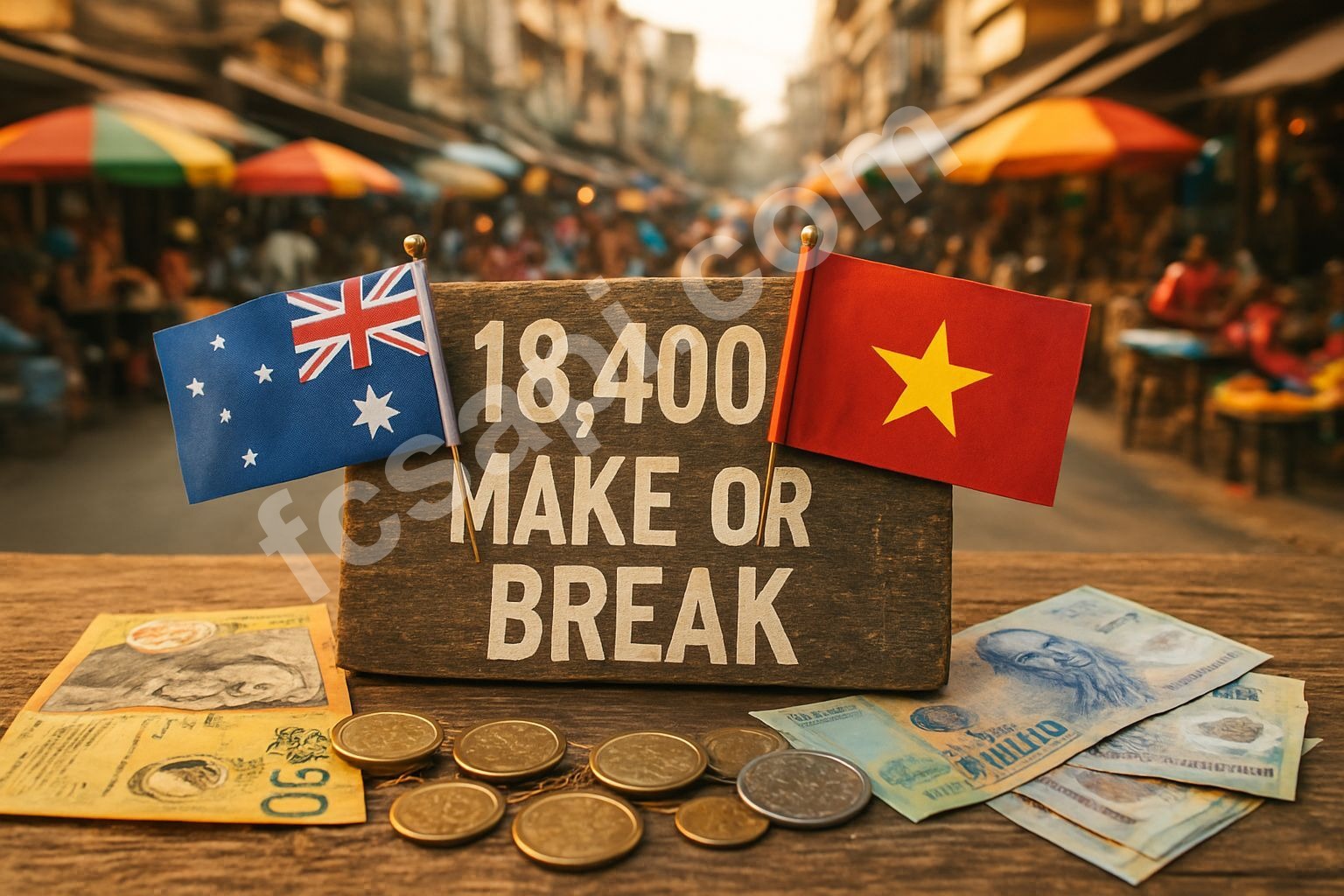 AUDVND price analysis with Australian and Vietnamese flags and currency