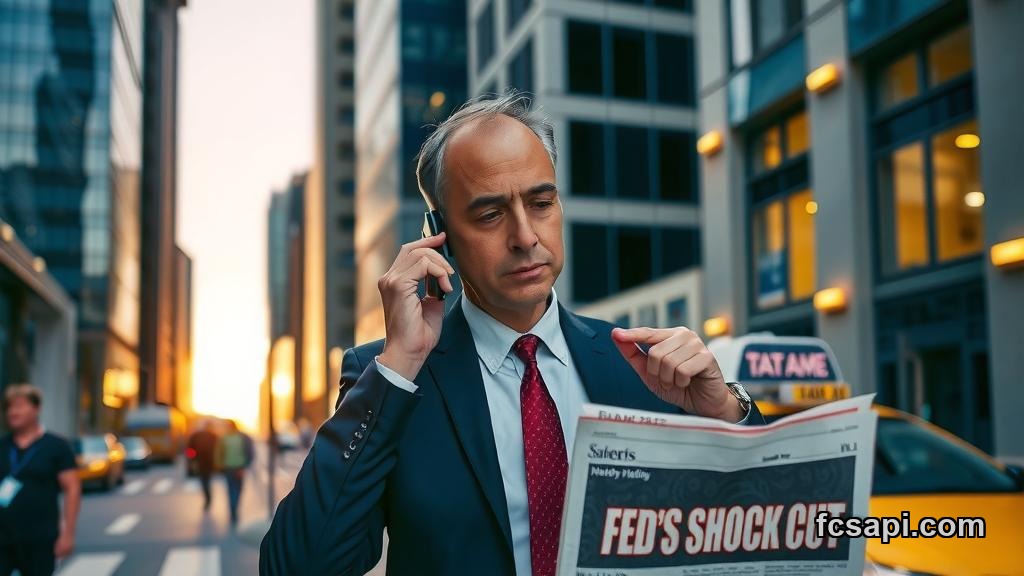 Trader reacts to Fed's shock interest rate cut news