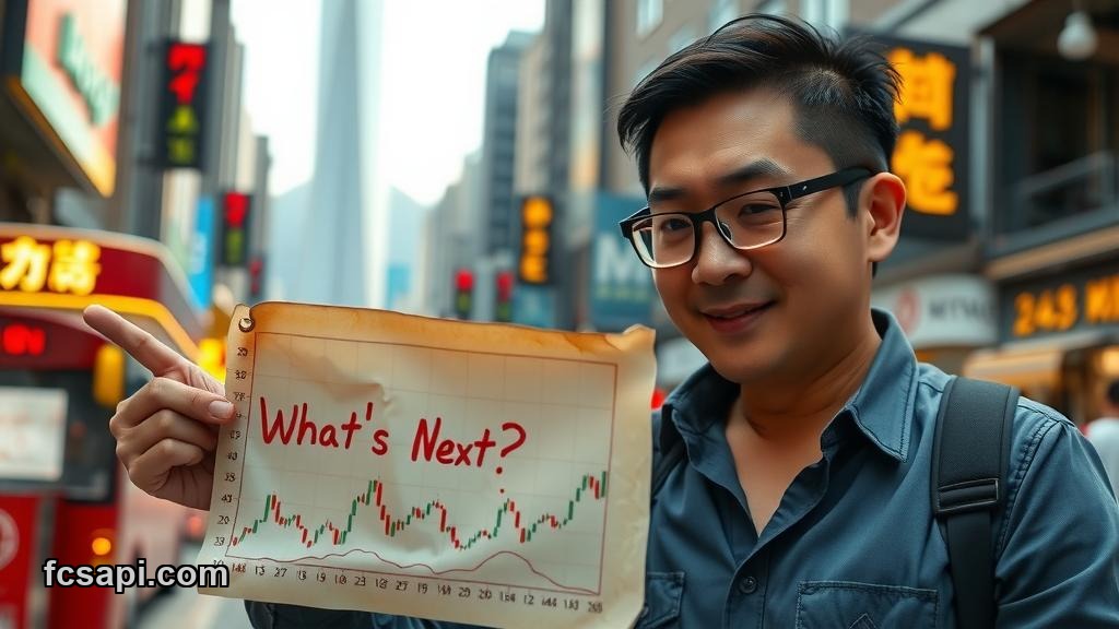 Man pointing at Hong Kong 33 chart, asking "What's Next?"