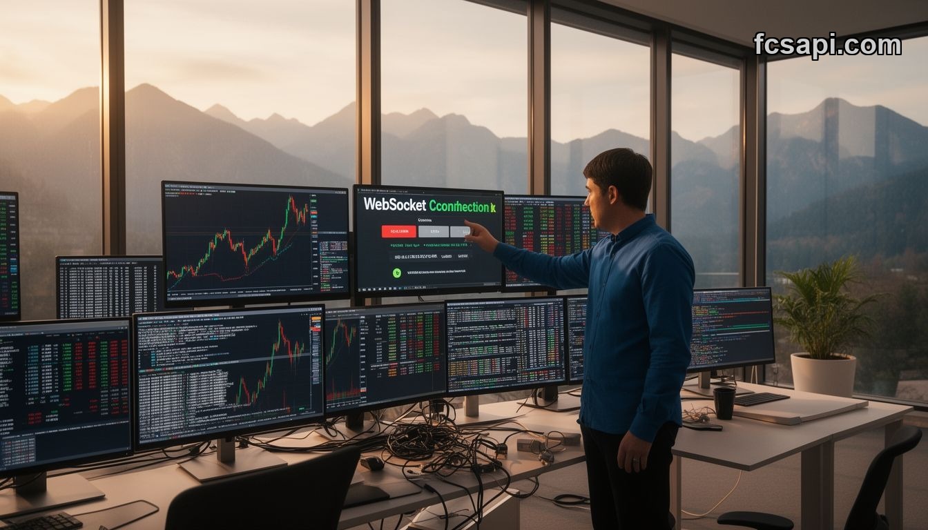 Real-time WebSocket price monitoring setup with multiple screens