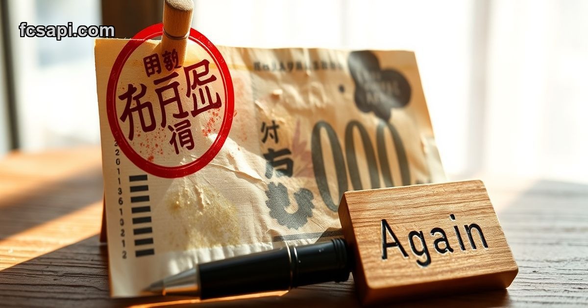 Japanese yen note with negative rates stamp 2026