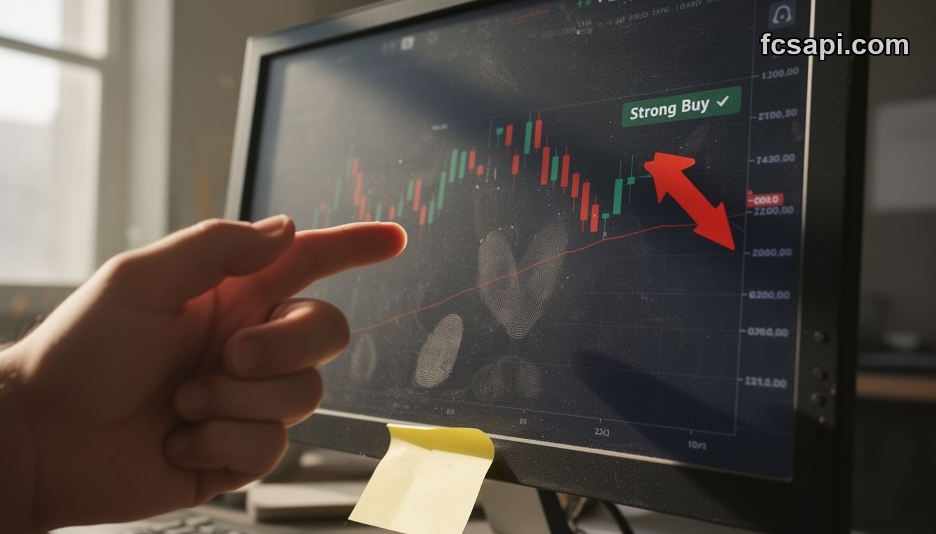 Person pointing at screen with KSB SE & Co. KGaA chart.