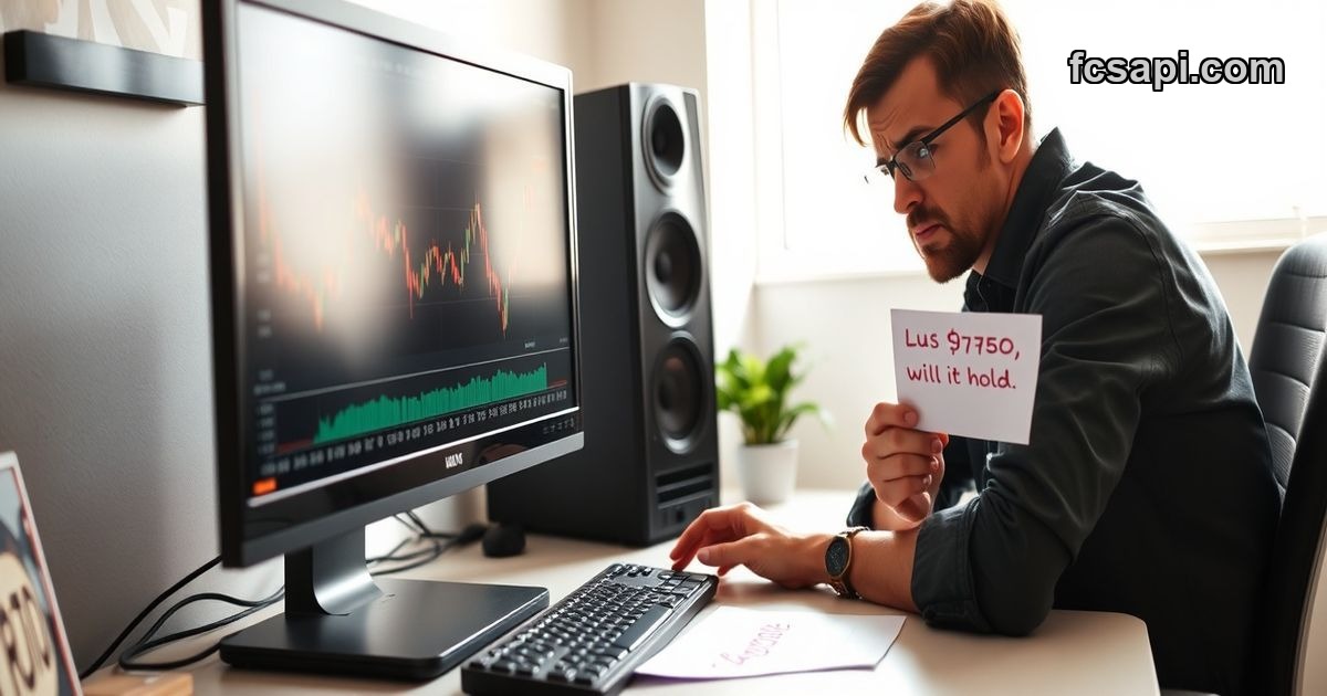 Lotus Bakeries NV stock chart on computer screen, 7 words