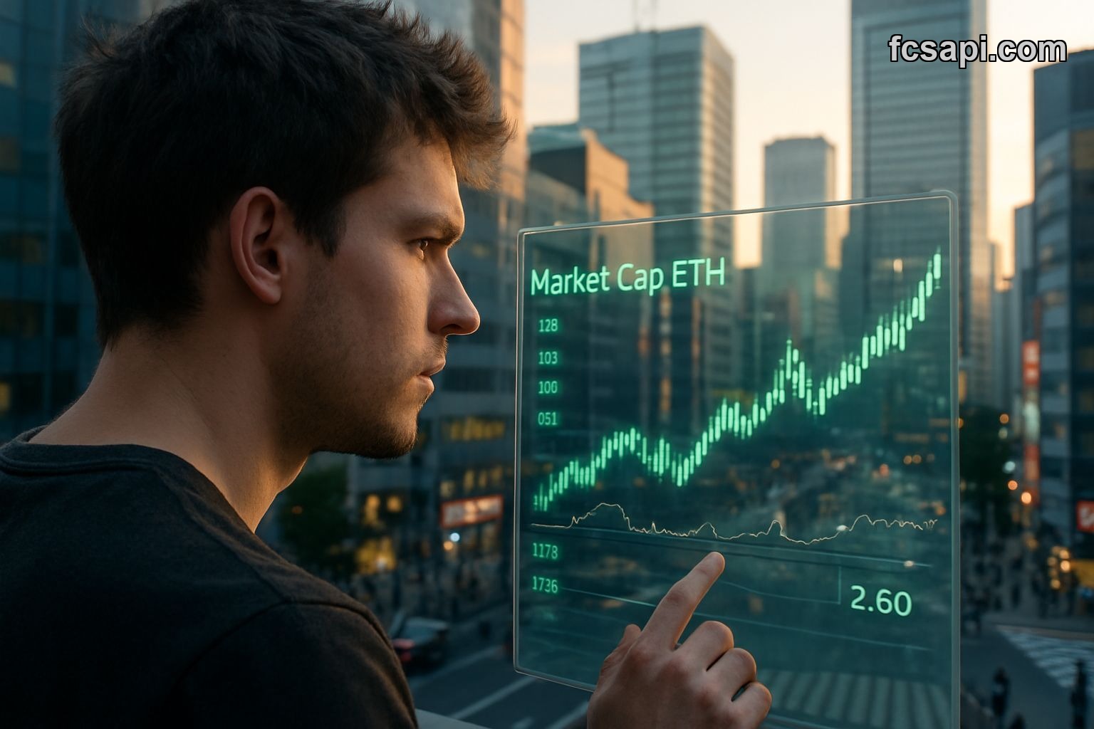 Trader analyzing Market Cap ETH, $ charts with weak sell signal.