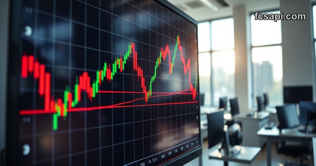 NVIDIA stock chart showing support and resistance levels on trading monitor