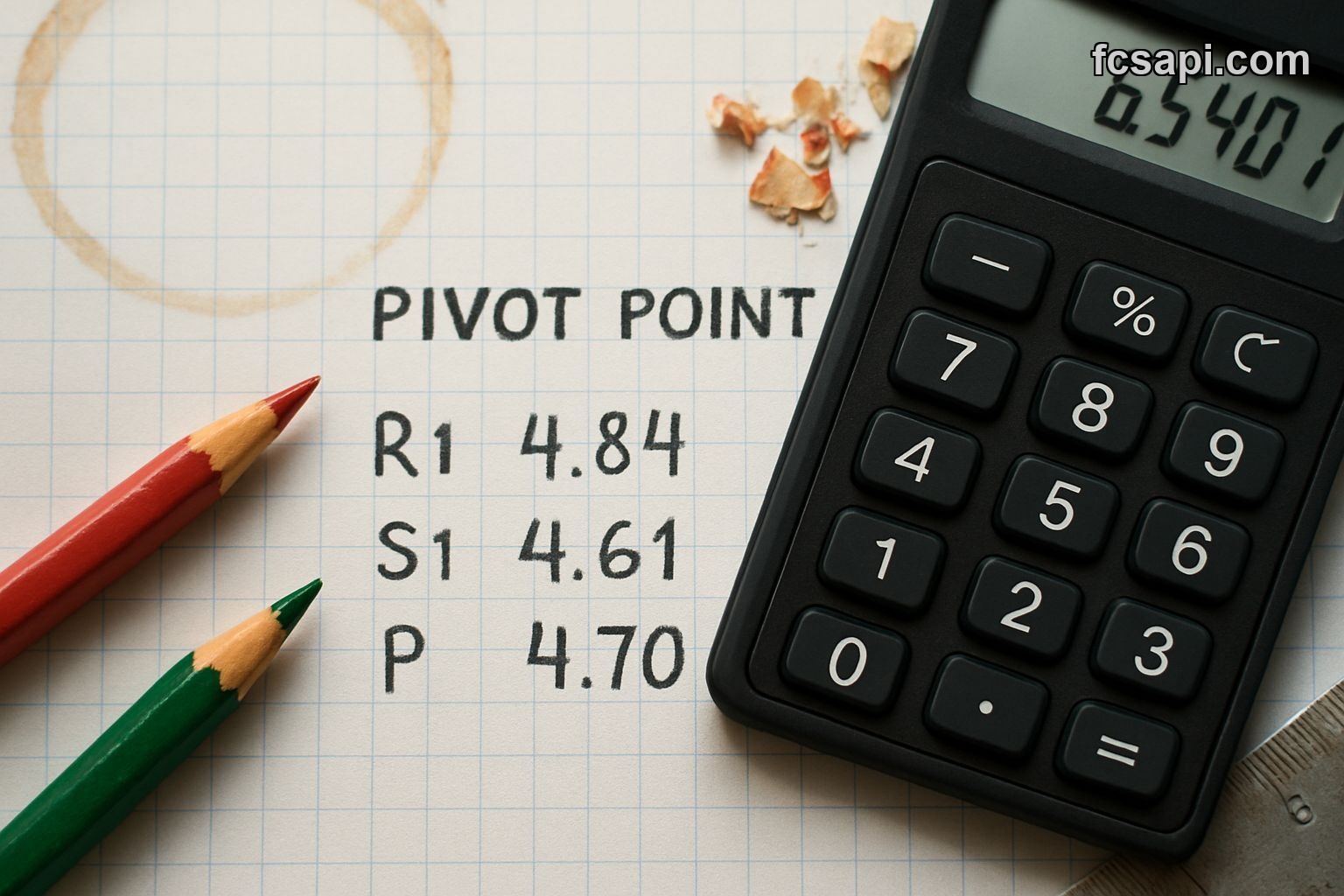 Pivot point resistance and support level calculations for PCHEM