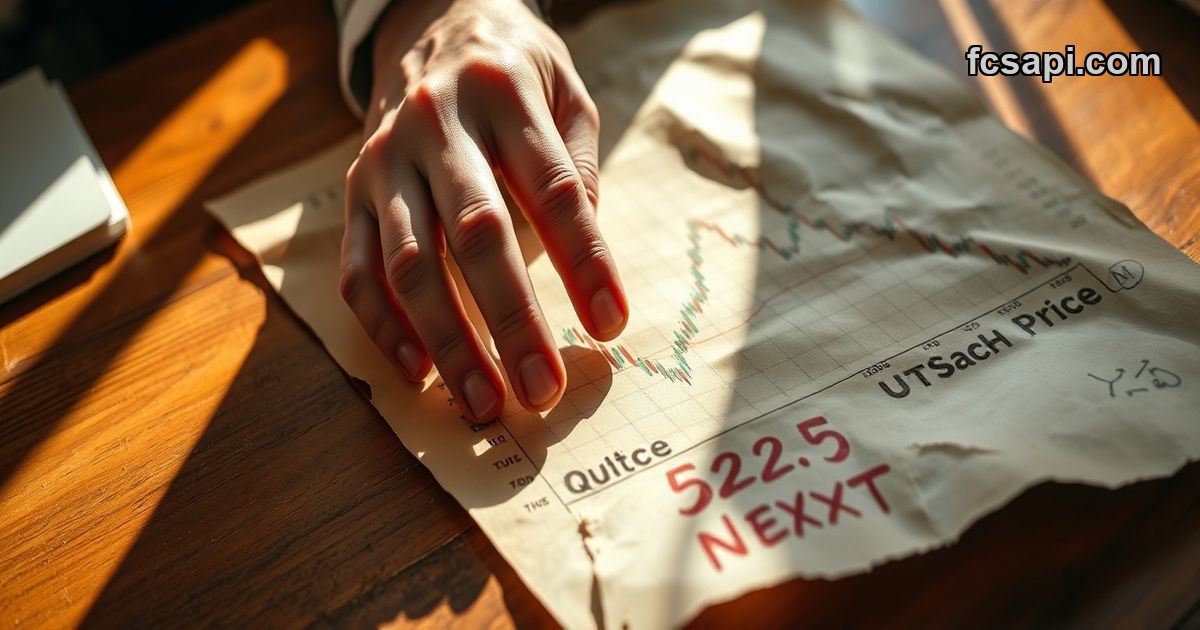 Trader studying United Therapeutics Corporation chart with "529.5 NEXT?" note.