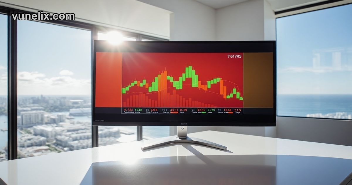 Stock market heatmap visualization showing sector performance real-time