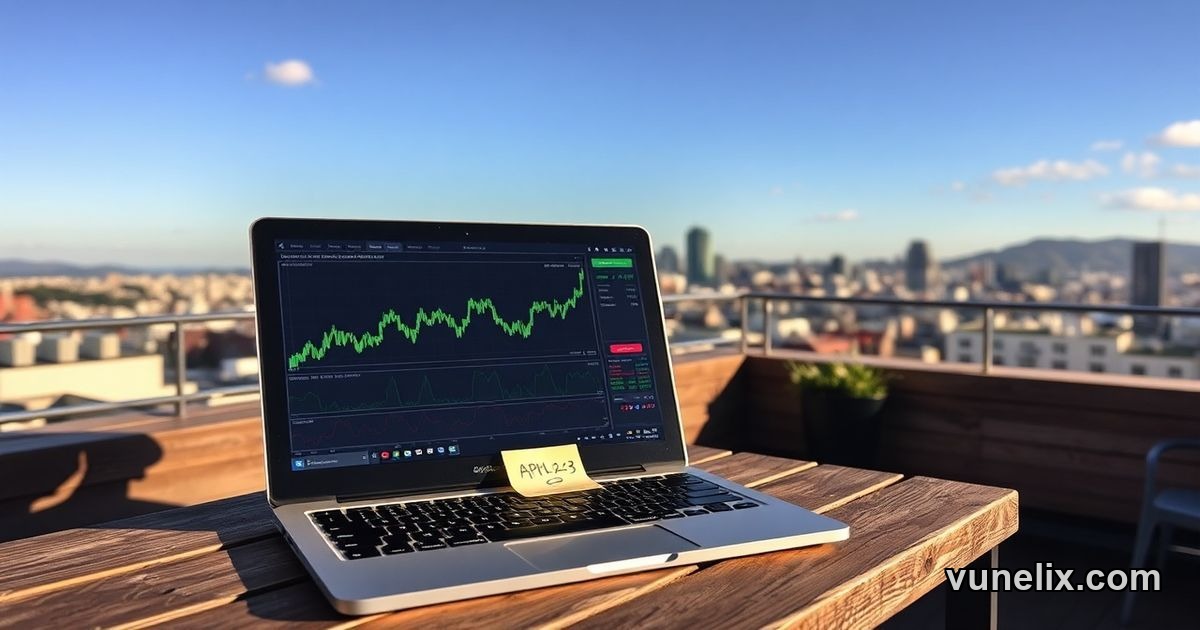 Apple Inc. stock price forecast 2026 real-time API data on laptop