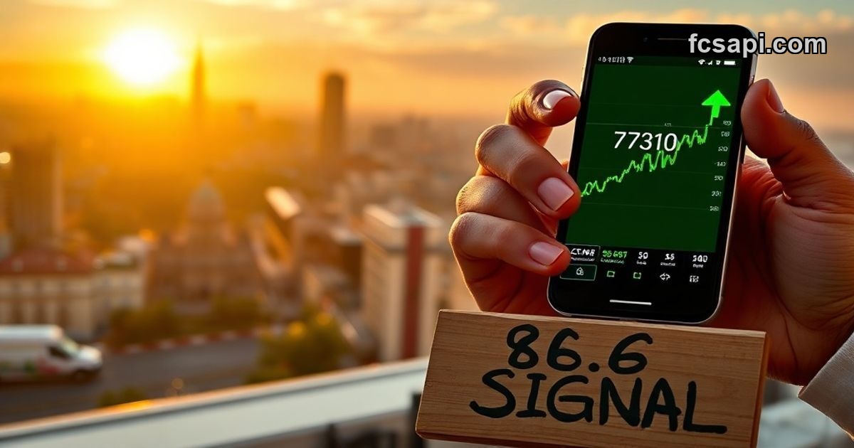 Trader analyzing Cablevision Holding SA Class B stock signal on smartphone