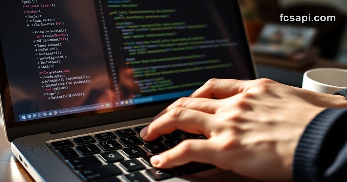 WebSocket API integration code on developer screen