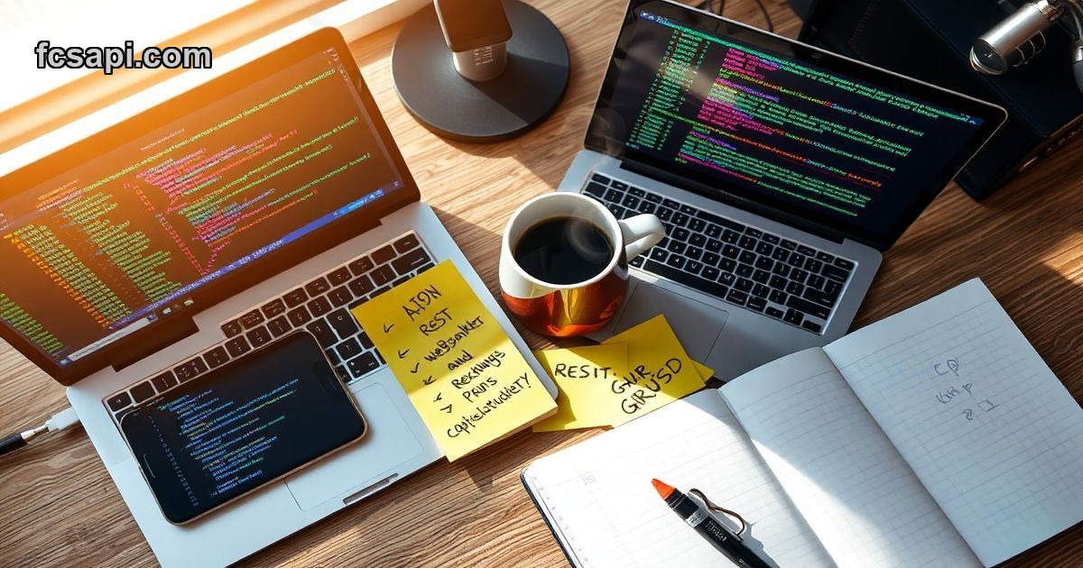 Developer workspace showing forex API integration code and real-time currency data