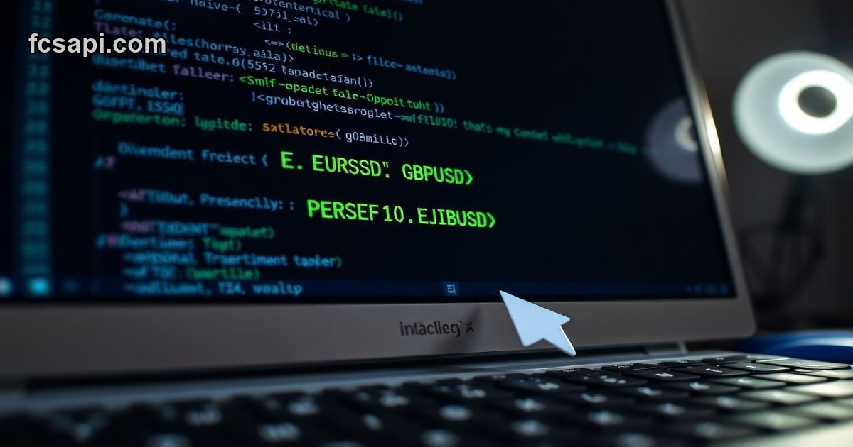 JSON API response showing forex currency pair data